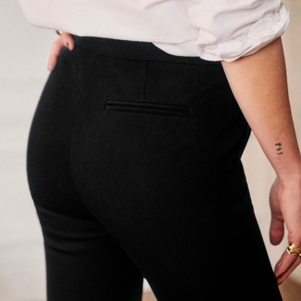 Black Sezane Work Pants (Stretchy And Highwaisted) View 2